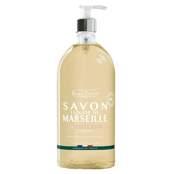 Savon Liquide de Marseille Fleur de Coton 1L