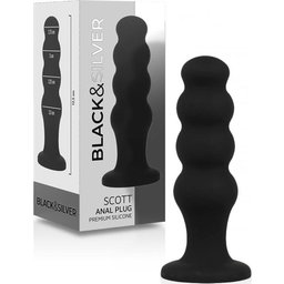 Scott Anal Plug Premium Silicone Black 1ut