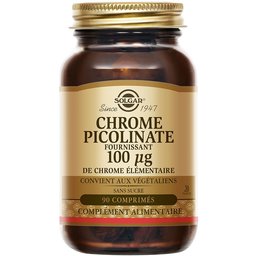 Chrome Picolinate 100 µg - Maintien Glycémie  - Hautement assimilable - 90 comprimés