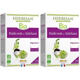 Herbesan – Radis Noir ET Artichaut BIO – 20 ampoules de 10 ml