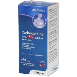 Carbocistéine Mylan Adultes 5 % s/s