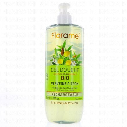 Gel douche aux huiles essentielles bio verveine citron 750ml