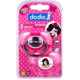 Duo Sucette Anatomique Silicone +18 mois Girly Lot de 2