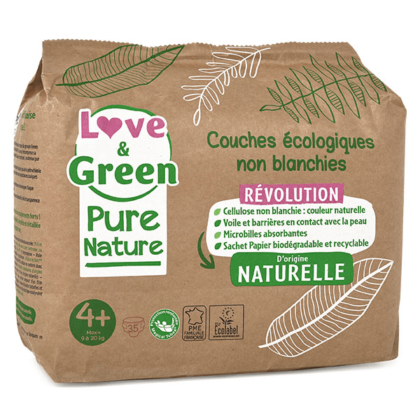 Change Bébé Pure Nature Couche Écologique Taille 4+ 35 unités