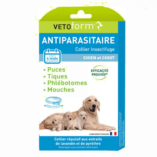 Antiparasitaire Collier Chiens & Chiots 60cm