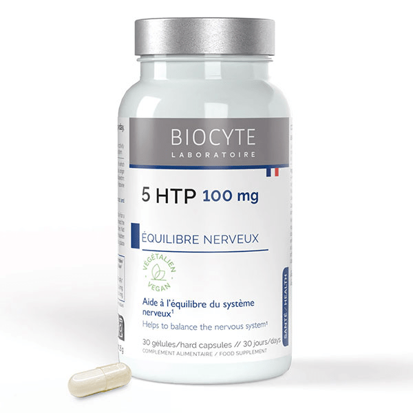 5-HTP 100mg Griffonia Vitamine B6 Equilibre Système Nerveux 30 gélules
