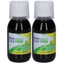 Bisolnatural 3 in 1 Sans sucre | Solution naturelle contre la toux grasse, la toux sèche et le mal de gorge