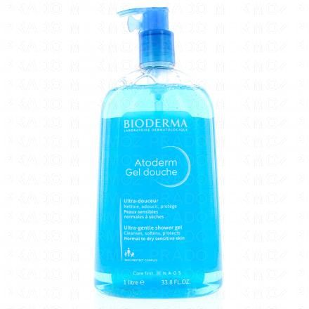 Atoderm - Gel douche lavant doux hydratant corps sans savon flacon pompe 1l