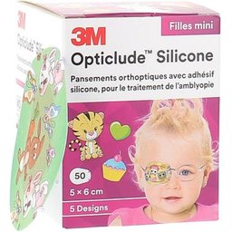 Opticlude Girl Pans Orthopt Silic Mini 50uts