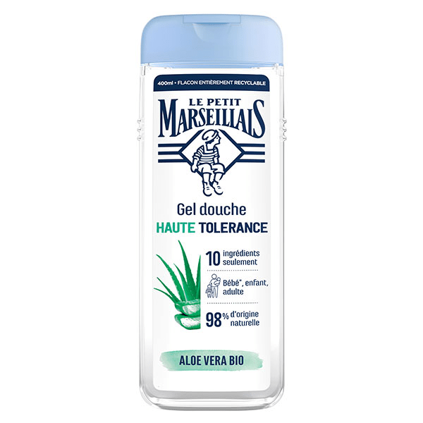 Douche Gel Hydratant Haute Tolérance Aloe Vera Bio 400ml