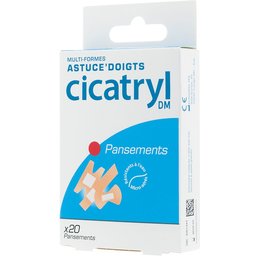 DM Astuce'Doigts, assortiment de 20 pansements ergonomiques, multi-formes et résistants à l'eau pour petites plaies, coupures, écorchures. Dispositif médical.