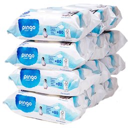 Pingo- Lingettes pour bébé. 12 paquets de 80 unités chacun