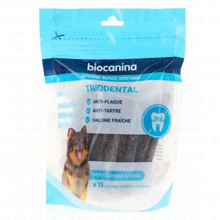 Hygiène Bucco-dentaire - Triodental Petits chiens 5 - 10kg lamelles x15