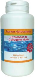 Hydrolysat de Collagène Marin - 200 gélules dosées à 350mg - France-Herboristerie