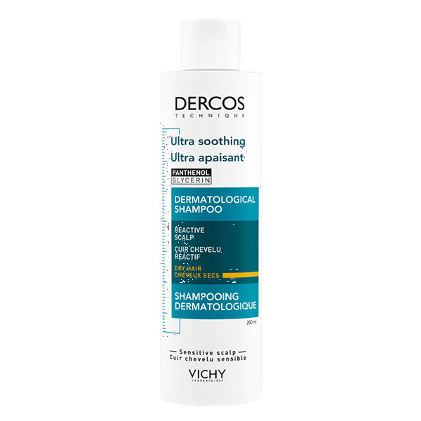 Dercos Shampoing Dermatologique Ultra Apaisant Cheveux Secs 200ml