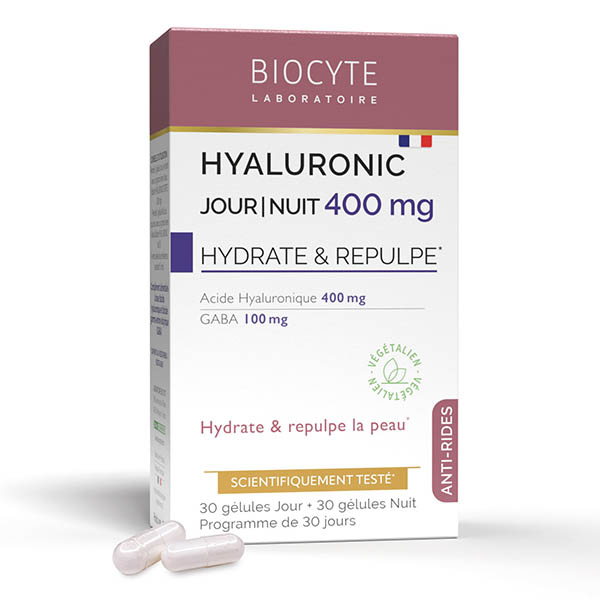 Hyaluronic jour/nuit 400mg Anti-Rides 30 gélules Jour 30 gélules Nuit