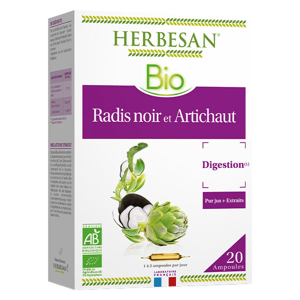 Radis Noir Artichaut Bio 20 ampoules 10ml