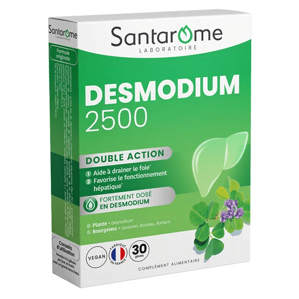 Santarome Phyto - Desmodium 2500 - Détoxifiant du Foie - 30 gélules