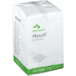 Mesoft S Compresse Non-Stérile Non-Tissé 4 Couches 7.5x7.5cm 157100