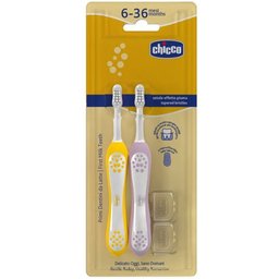 Brosse Dents Lilas + Moutarde 6-36M 2uts