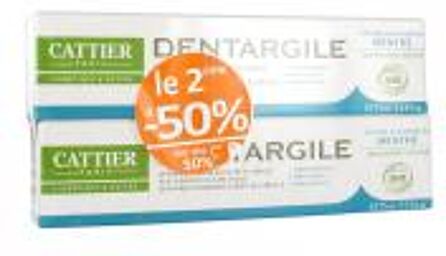 Lot de 2 Dentargile Menthe 2 x 75 ml -50% Sur le 2Eme - Lot 2 x 75 ml