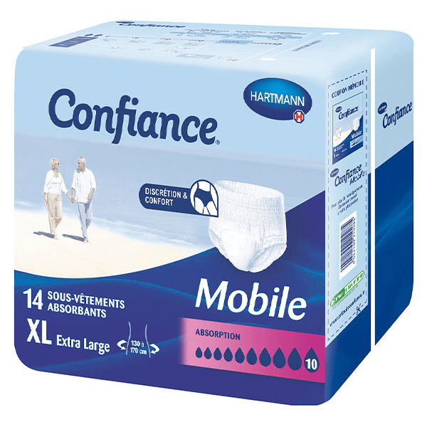 Confiance Mobile Absorption 10 Gouttes Taille XL 14 sous-vêtements