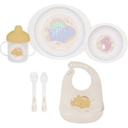 Baby Happy Dinos Kit Cubiertos de Microondas