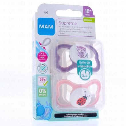 Supreme Sucettes +18 mois x2 n°29 bicolore