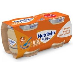 Nutribén Nourriture Pack Pomme Dorées et Poire 2x120g