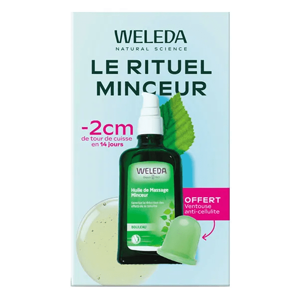 Huile de Massage Minceur 100ml + Ventouse anti-cellulite offerte