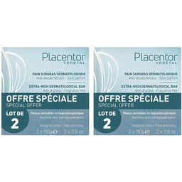 Placentor Vegetal Pain Surgras Dermatologique Lot de 2