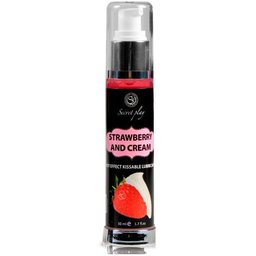 Lubrifiant à effet thermique Fraises avec crème 50ml