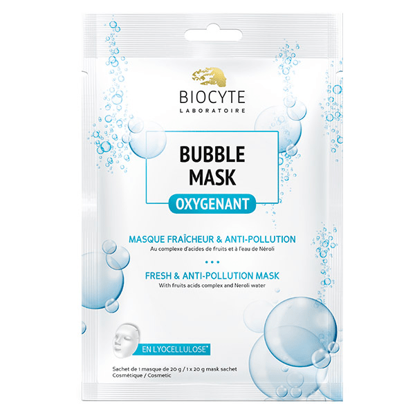 Bubble Mask Oxygenant Fruits AHA, Eau de Néroli, Lyocellulose  1 Masque