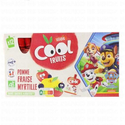 Cool fruits - Gourdes La Pat's Patrouille Pomme Fraise Myrtille x12