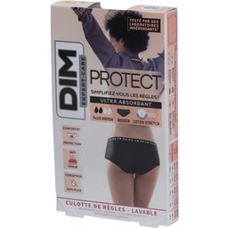 Protect Culotte de règles Lavable - Boxer - Coton bio - Flux Moyen - 40/42