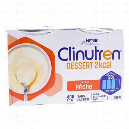 Dessert 2 kcal pêche 4x200g