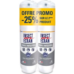 -Zones Infestees- Anti-moustiques - Spray répulsif peau - Protection contre les piqûres de moustiques - Zones Infestées - 100 ml Lot de 2 -25%