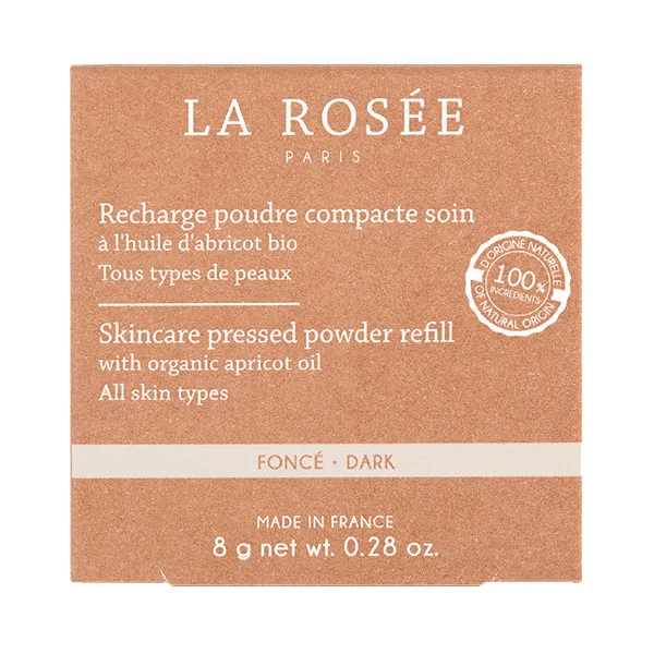 Recharge poudre compacte soin à l’huile d’abricot bio 04 foncé 8 g