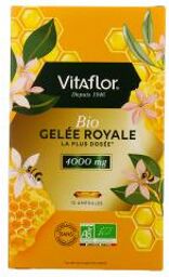 Gelée Royale 4000 mg Bio 10 Ampoules - Boîte 10 ampoules de 15 ml
