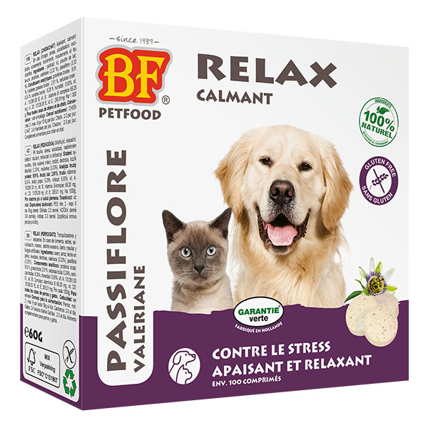 BF Petfood comprimés Relax pour Chien et Chat, 100 pièces