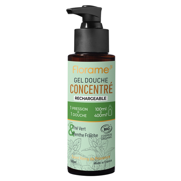 Gel Douche Concentré Thé Vert et Menthe Fraîche Bio 100ml