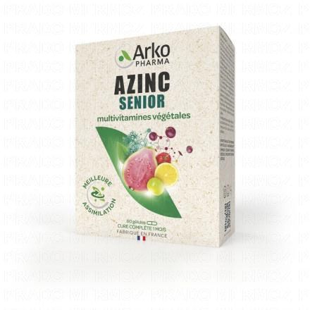Azinc Sénior Multivitamines Végétales 60 gélules