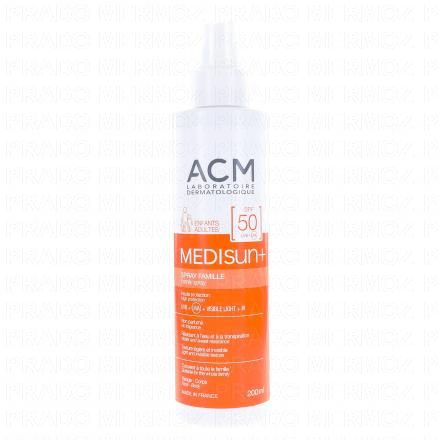 Medisun+ - Spray Famille Sans Parfum SPF50 200ml