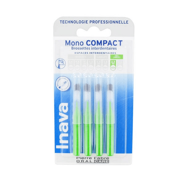Brossettes 2.2mm Mono Compact Espaces Très Larges Vert 4 unités