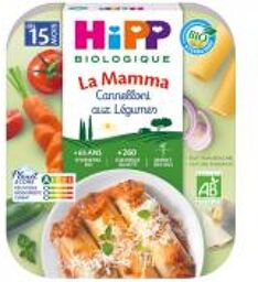 Cannelloni aux Légumes 15M+ Bio 250 g - Plat 250 g