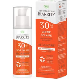 Les Laboratoires de Biarritz Crème solaire Visage SPF30 certifiée Bio 50ml