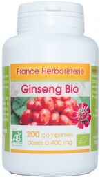 GINSENG BIO AB 200 comprimés dosés à 400 mg en comprimés.