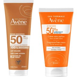 Pack Crema SPF50+ Sin Perfume 50ml + Leche Invisible SPF50 250ml