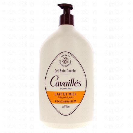CAVAILLES Gel bain douche Lait et miel 1l