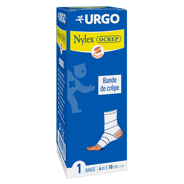 Soins Infirmiers Bande de Crêpe Nylex Ocrep 10cm x 4m